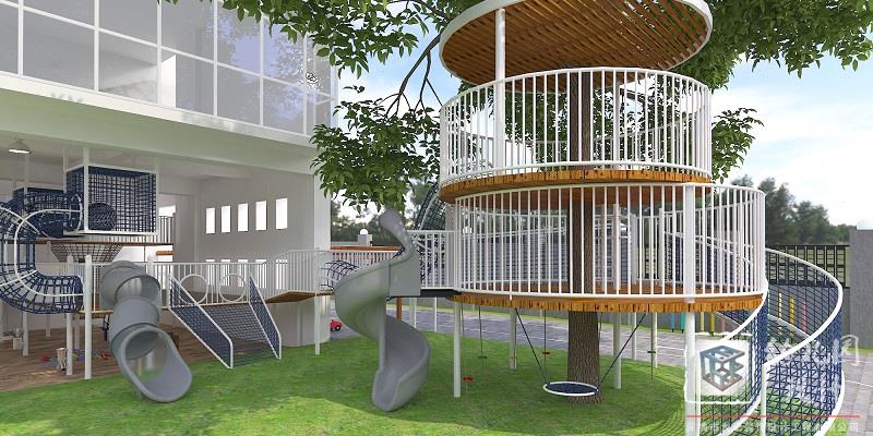 一個(gè)突顯特點(diǎn)的幼兒園設(shè)計(jì)色彩的搭配!