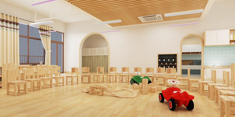 幼兒園裝修設(shè)計(jì)之墻裙與課桌板凳的設(shè)計(jì)與選擇