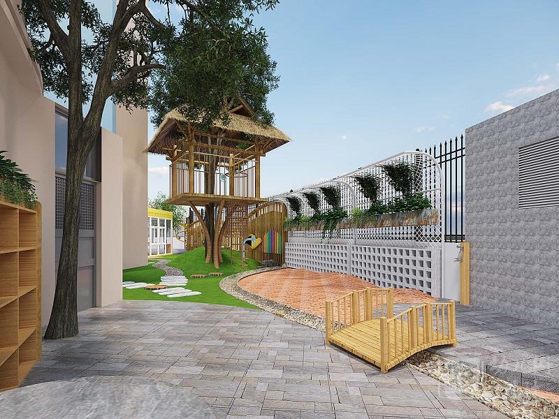 深圳市龍崗區(qū)茵悅之生幼兒園（戶外整體+大門+雨棚）