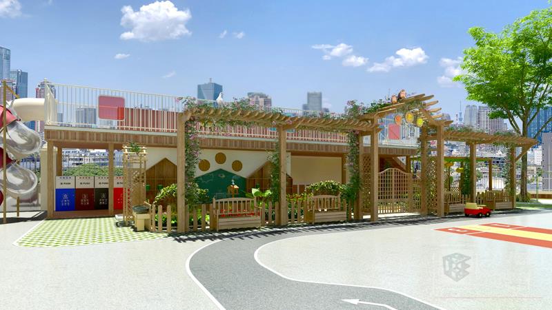 深圳市龍崗區(qū)甘坑第一幼兒園（戶外大門、操場）