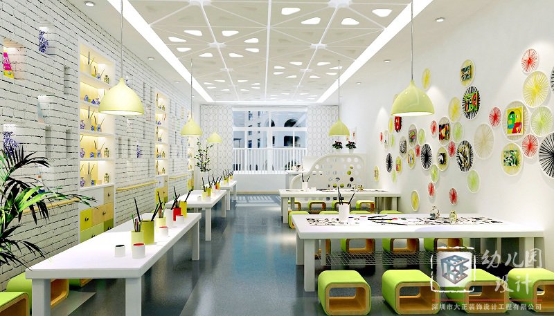 幼兒園美術(shù)室設(shè)計效果圖