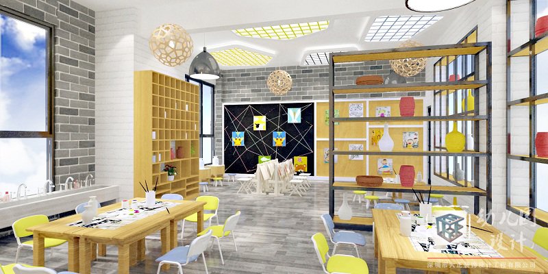 幼兒園美術(shù)室設(shè)計效果圖
