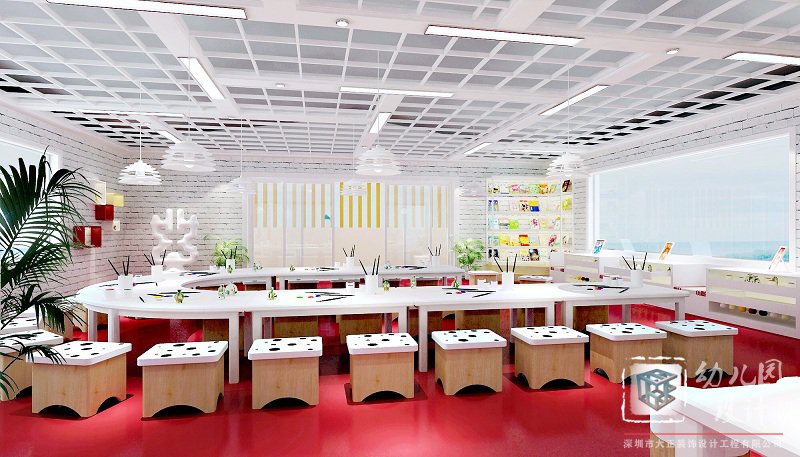 幼兒園美術(shù)室設(shè)計效果圖