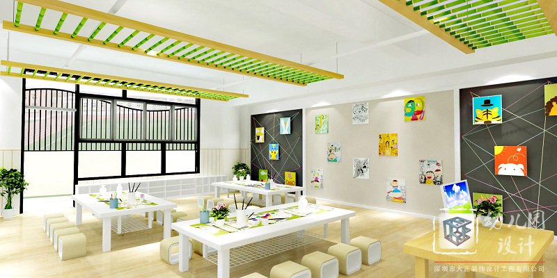 幼兒園美術(shù)室設(shè)計效果圖