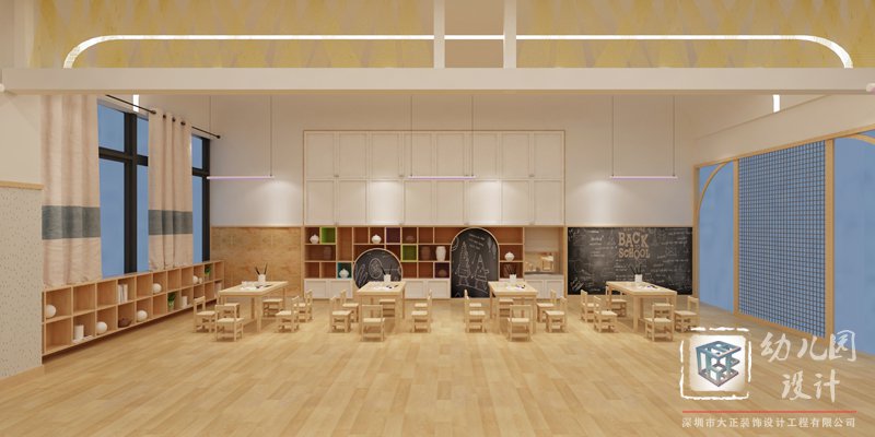 美術(shù)室、陶藝廳 幼兒園室內(nèi)效果圖