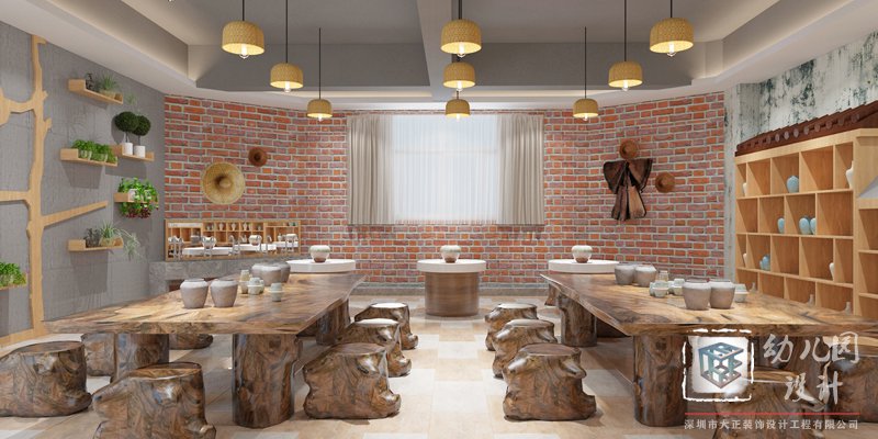 美術(shù)室、陶藝廳 幼兒園室內(nèi)效果圖