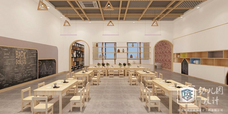 美術(shù)室、陶藝廳 幼兒園室內(nèi)效果圖