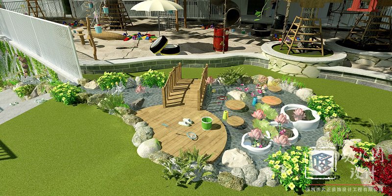 沙池、水池 幼兒園戶外效果圖