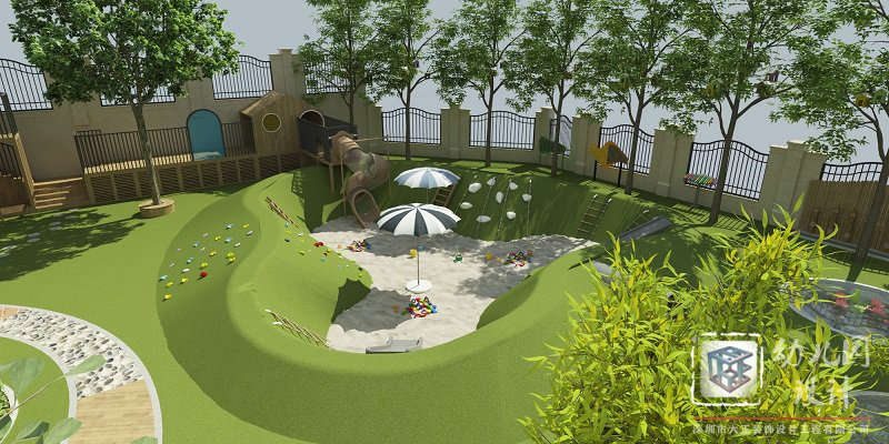 沙池、水池 幼兒園戶外效果圖