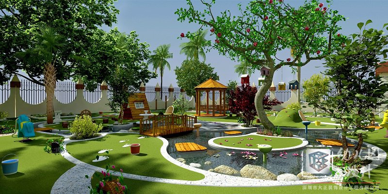 沙池、水池 幼兒園戶外效果圖