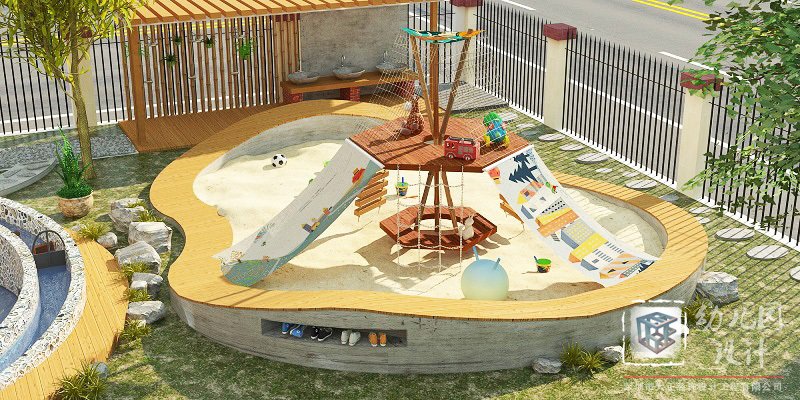 沙池、水池 幼兒園戶外效果圖
