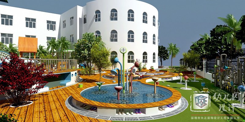 沙池、水池 幼兒園戶外效果圖