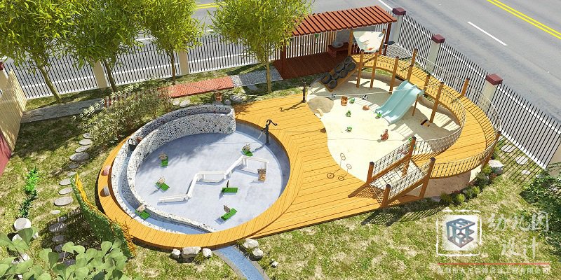 沙池、水池 幼兒園戶外效果圖