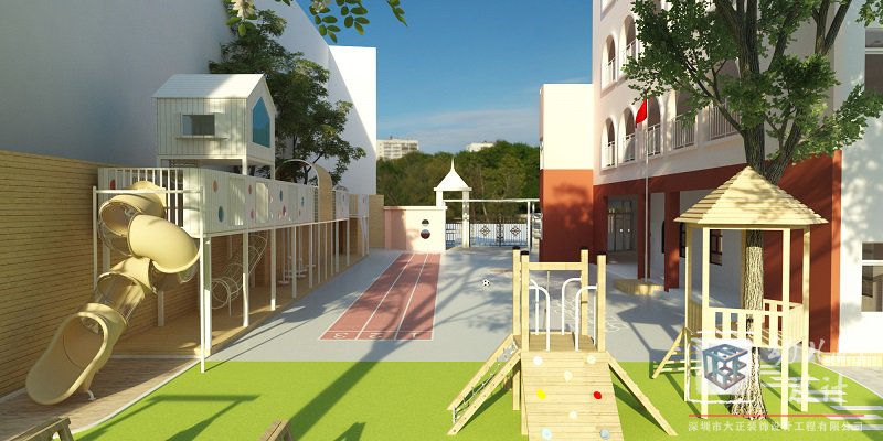 橫崗村第一幼兒園設(shè)計(jì)案例,幼兒園裝修施工