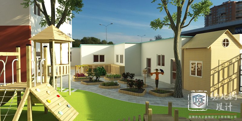 橫崗村第一幼兒園設(shè)計(jì)案例,幼兒園裝修施工